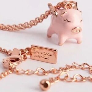 Kate Spade - Imagination Flying Pig Necklace | Rose Gold - NWT | W/ Dustbag